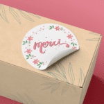 200 Stickers "merci"